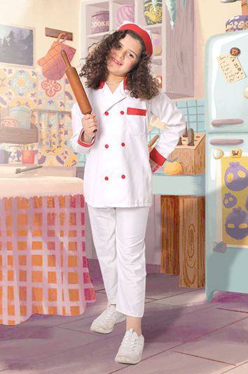 ملابس طباخ بناتى 